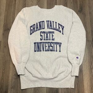Vintage 1990s Grand Valley State University Champion Reverse Weave Crewneck